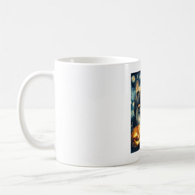 French Bulldog of van gogh starry night halloween  Kaffeetasse (Links)
