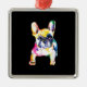 French Bulldog Original Watercolor Zeichne Geschen Ornament Aus Metall (Vorne)