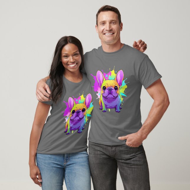 French Bulldog Pastel Splash of Color T-Shirt (Unisex)