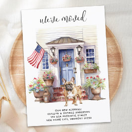 French Bulldog Patriotic Pet Frenchie Dog Moving Ankündigung