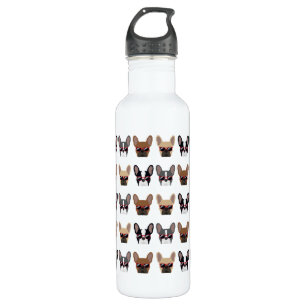 French Bulldog Pattern Edelstahlflasche