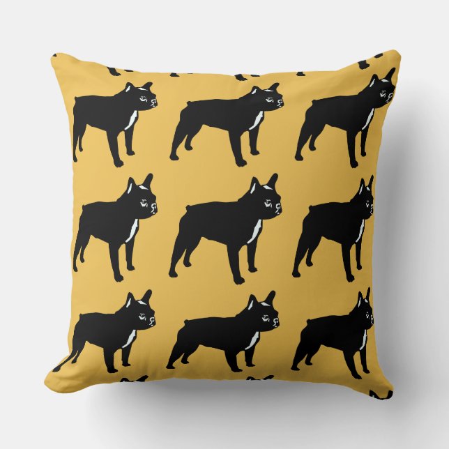 French Bulldog Pattern Kissen (Vorderseite)