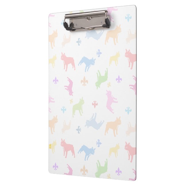 French Bulldog Pattern Klemmbrett (Links)