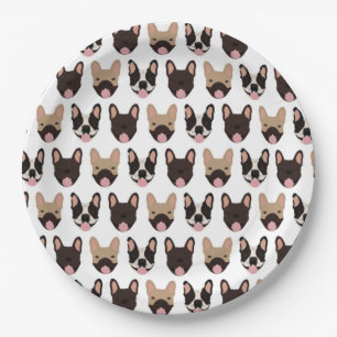 French Bulldog Pattern Pappteller