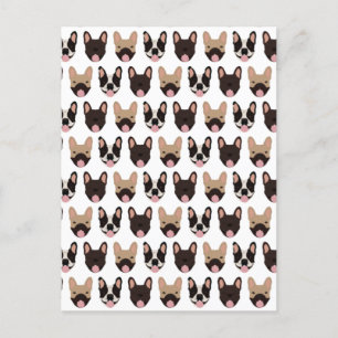 French Bulldog Pattern Postkarte
