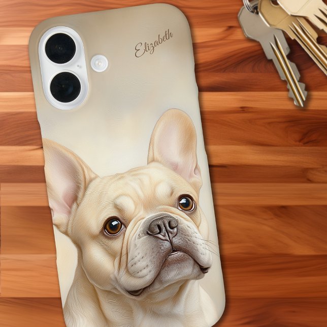 French Bulldog Personalisiert Cream Frenchie Case-Mate iPhone Hülle (French Bulldog Personalized Cream Frenchie Case-Mate iPhone Case)