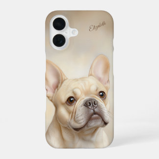 French Bulldog Personalisiert Cream Frenchie iPhone 16 Hülle