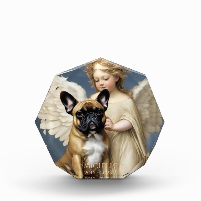 French Bulldog Personalisiert Memorial Fotoblock (Vorderseite)