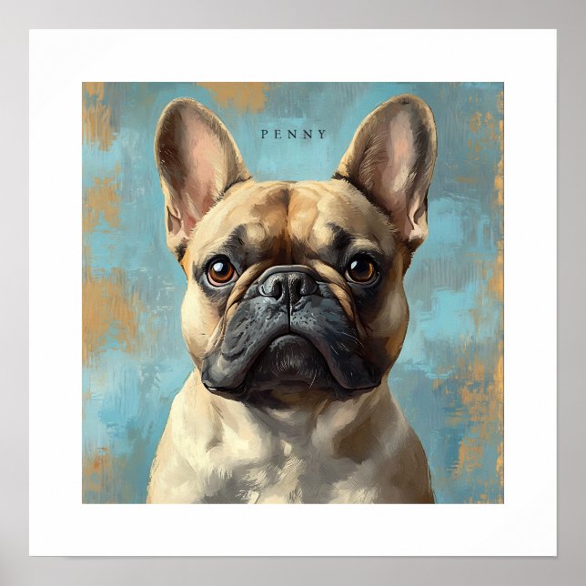 French Bulldog Personalized Print Poster (Vorne)