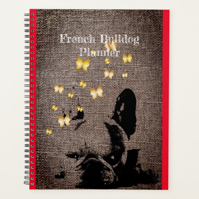 French Bulldog Planner Planer (Vorderseite)