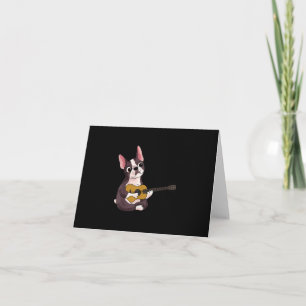 french bulldog playing guitar guitarist gift karte