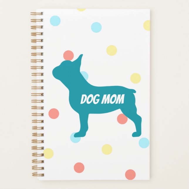 French Bulldog Polka Dot Planner Planer (Vorderseite)