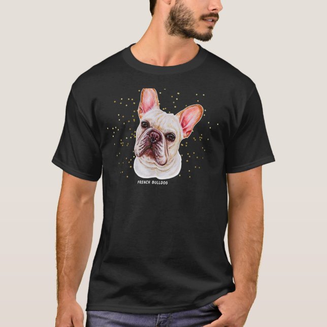 French Bulldog Portrait 4 Pet Frenchie Dog Eigentü T-Shirt (Vorderseite)