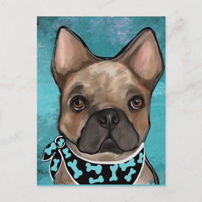 FRENCH BULLDOG POSTKARTE (Vorderseite)