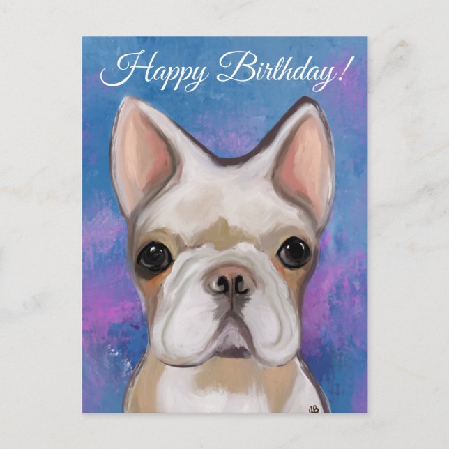 FRENCH BULLDOG POSTKARTE (Vorderseite)