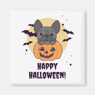 French Bulldog Pumpkin Sweet Hogs Happy Halloween Magnet