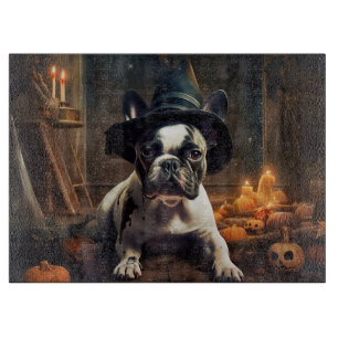 French Bulldog Pumpkins Halloween Beängstigend Schneidebrett