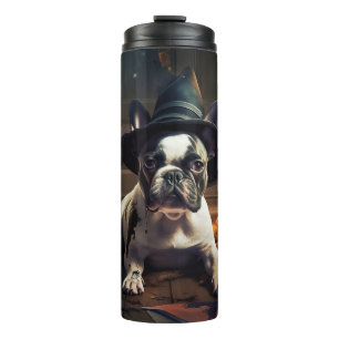 French Bulldog Pumpkins Halloween Beängstigend Thermosbecher