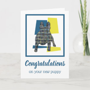 French Bulldog Puppy Gratulation Gruß Karte