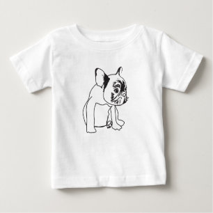 French Bulldog Puppy Zeichne Fine Jersey T - Shirt