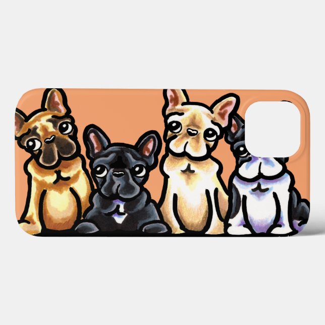 French Bulldog Quartett Case-Mate iPhone Hülle (Rückseite (Horizontal))