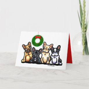 French Bulldog Quartett Weihnachten