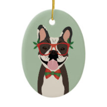 French Bulldog Rentier Christmas Lights