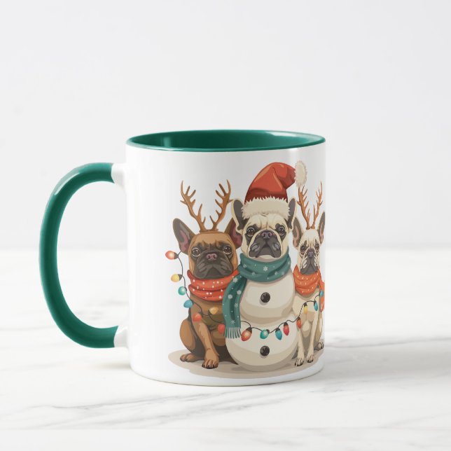 French Bulldog Rentierhunde Tasse (Links)