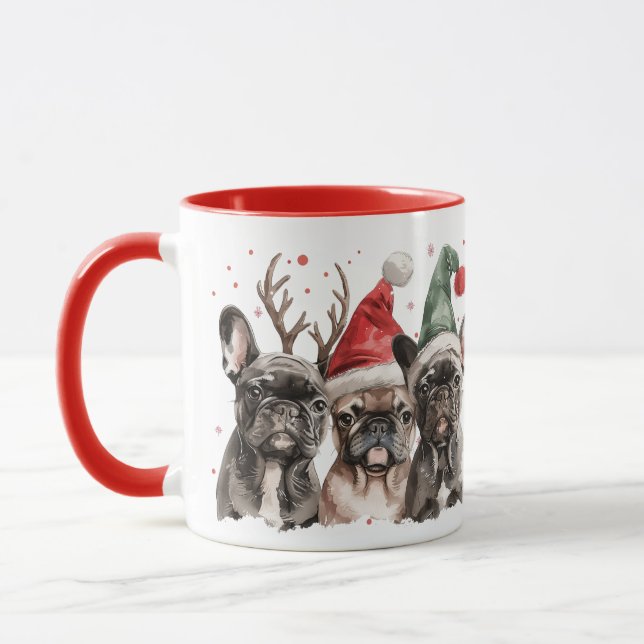 French Bulldog Rentierhunde Tasse (Links)