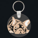 French Bulldog rose Schlüsselanhänger<br><div class="desc">Bulldog bulldoggen dogge doggenhaus "french bulldog" "französische Bulldogge" "Bouledogue Francais" chien caine "Bouledogue Francese" "Bulldog Francés"</div>