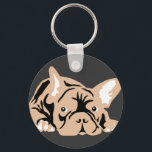 French Bulldog rose Schlüsselanhänger<br><div class="desc">Bulldog bulldoggen dogge doggenhaus "french bulldog" "französische Bulldogge" "Bouledogue Francais" chien caine "Bouledogue Francese" "Bulldog Francés"</div>