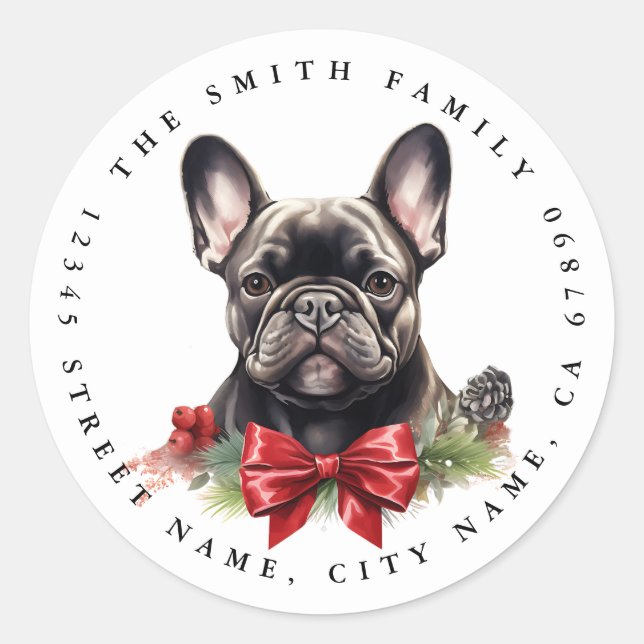 French Bulldog Round Stickers (Vorderseite)
