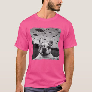 French Bulldog Selfie Ufo Alien Abduction Hallowee T-Shirt