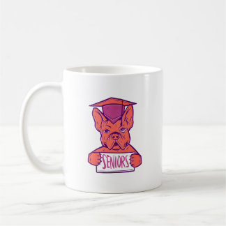 French Bulldog Senior Graduation Cute Dog Kaffeetasse