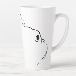 French Bulldog Silhouette Latte Tasse