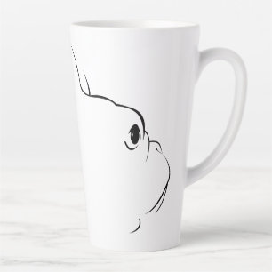 French Bulldog Silhouette Latte Tasse