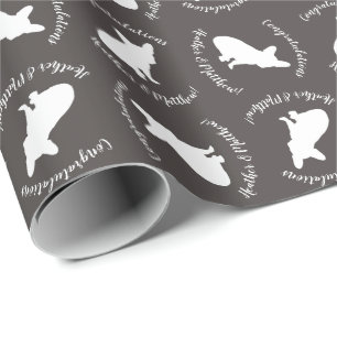 French Bulldog Silhouette Party Geschenkpapier