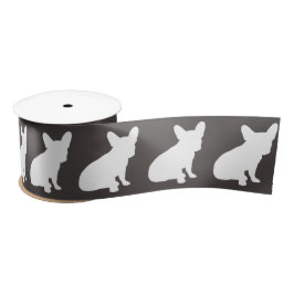 French Bulldog Silhouette Party Satinband