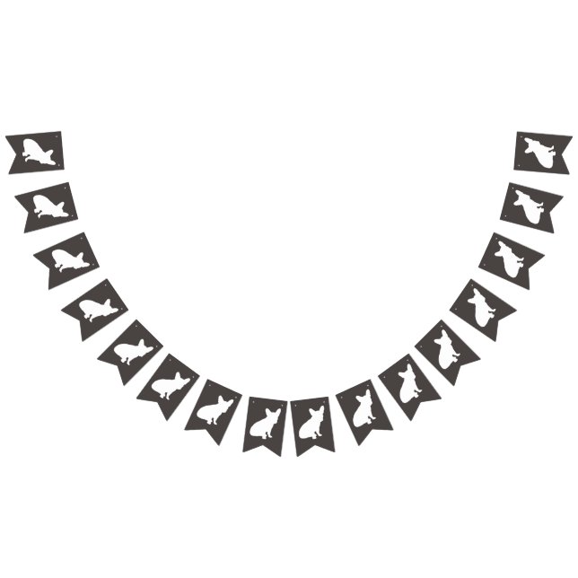 French Bulldog Silhouette Party Wimpelkette (Alle)