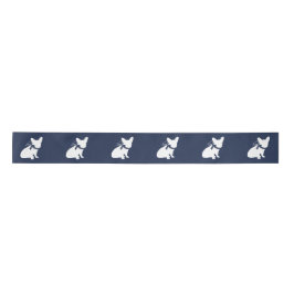 French Bulldog Silhouette Ribbon 3" Satinband