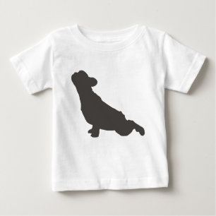 French Bulldog Silhouette Yoga Pose Baby T-shirt