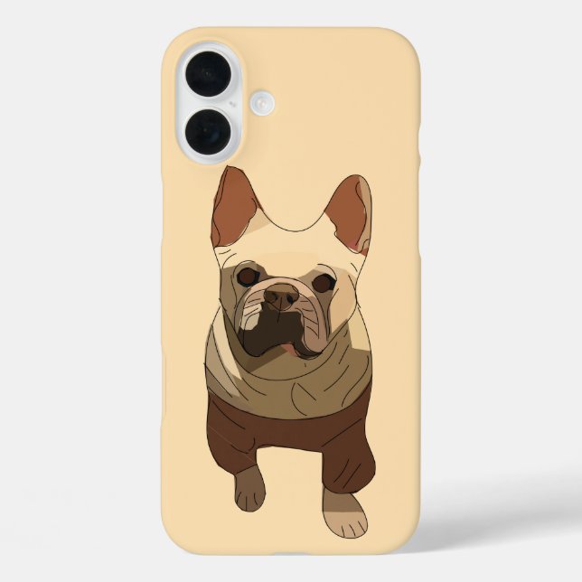 French Bulldog, Soft Peach Case-Mate iPhone Hülle (Rückseite)