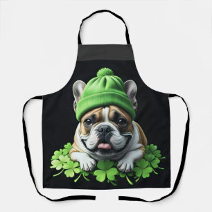 French Bulldog St. Patrick's Day Kleeblatt Glück Schürze