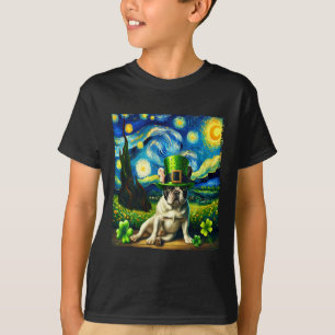 French Bulldog Starry Night St. Patricks Day Dog T-Shirt