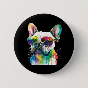 French Bulldog Sunglasses Dog Puppy Button