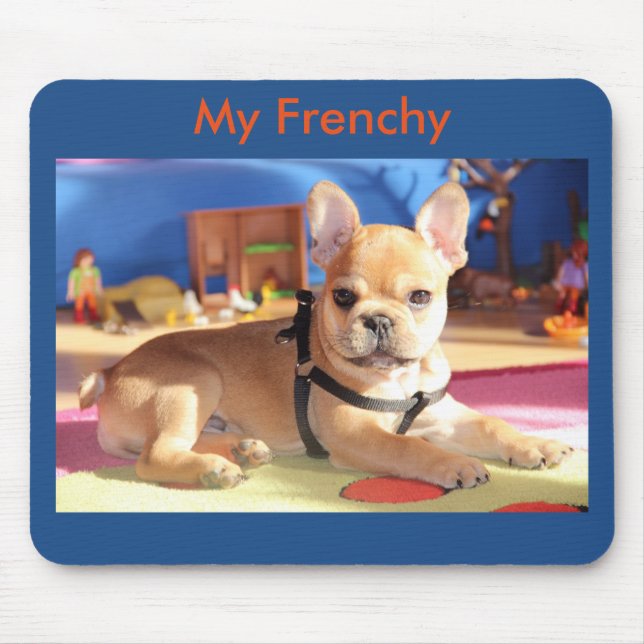 French Bulldog süßer Welpe Mousepad (Vorne)
