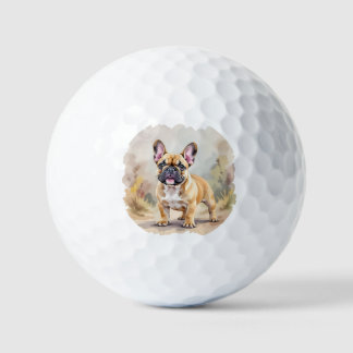 French Bulldog Tan Fawn-Colored Cute Frenchie Dog Golfball