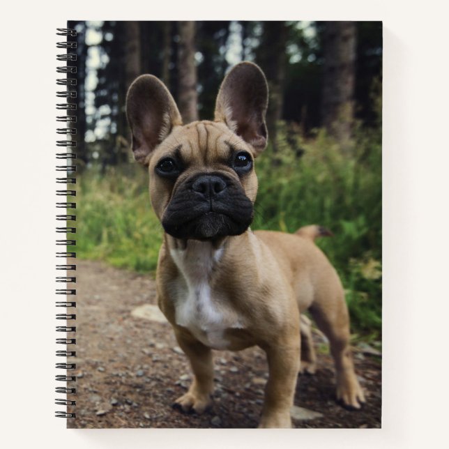 French Bulldog Throw Pillow Notizbuch (Vorderseite)