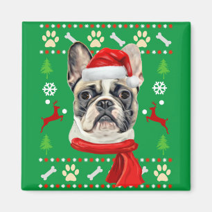 French Bulldog Ugly Christmas Magnet