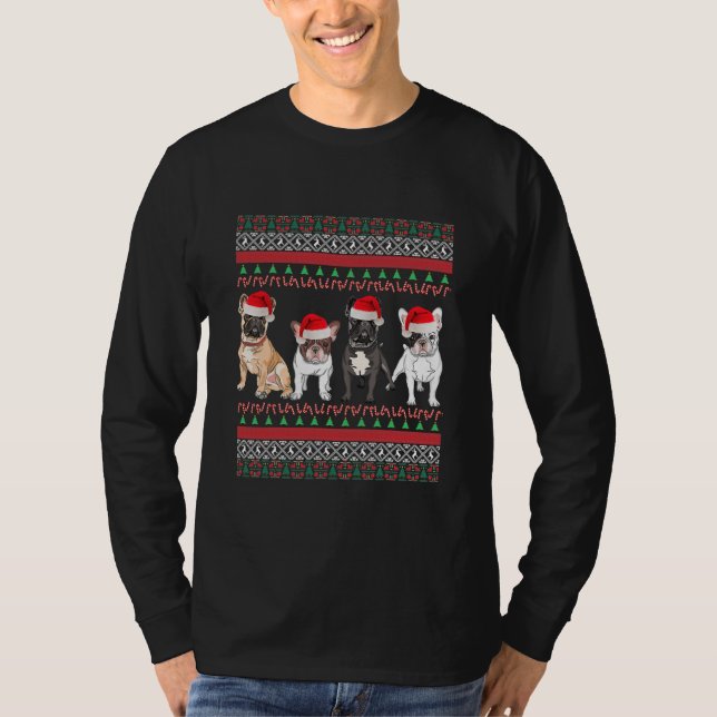French Bulldog Ugly Christmas Sweater Essential T-Shirt (Vorderseite)
